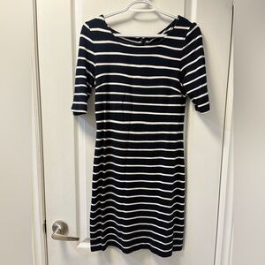 Banana Republic Navy and White Striped Mini Dress